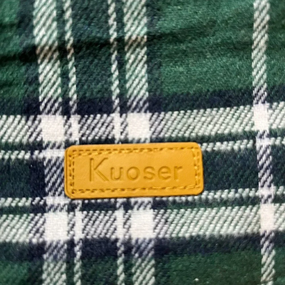 Kuoser British Plaid Reversible Dog Jacket